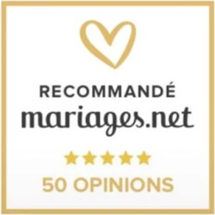 Recommandé mariages.net — 5 étoiles, 50 opinions